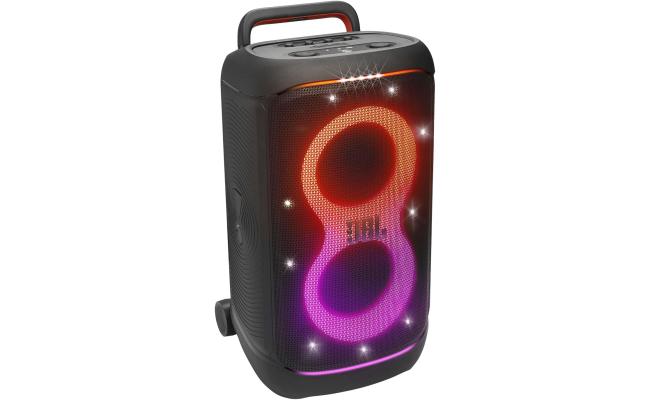 JBL PartyBox 520 - Portable Battery-Powered Party Speaker with AI Sound Boost, Up to 15 Hours of Play time, IPX4 Splash Proof, Multi-Speaker Connection by Auracast, and Telescopic Handle - Black